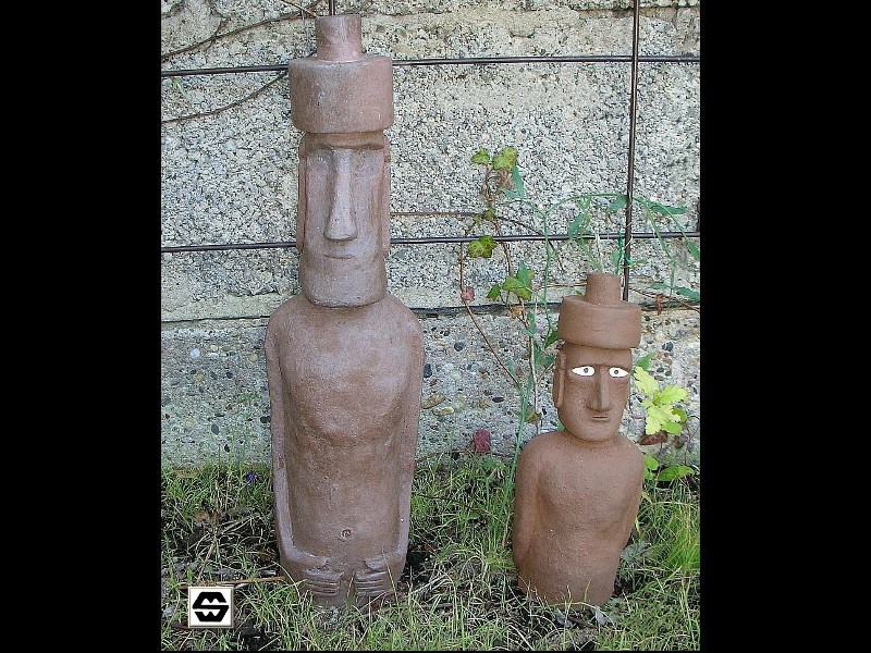 Moai im Garten